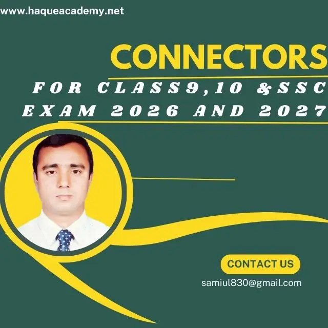 Connectors for class SSC exam 2026-2027 8 Connectors